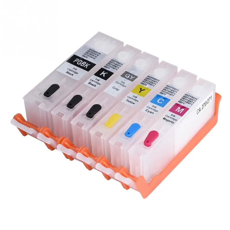 Aliexpress.com : Buy 6 Colors Universal 270/271 Refillable Ink Cartridge with ARC Chip for Canon