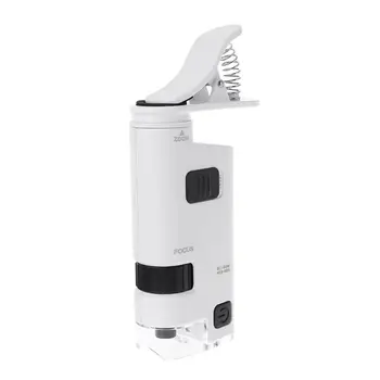 

40-60X Microscope With Phone Clip LED Lamp Magnifier Loupe Textile Microscopes