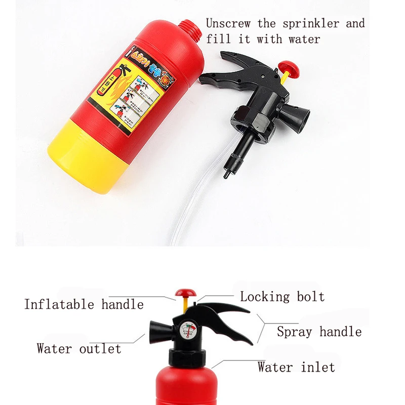 Игрушечный водяной пистолет пожарный детский пожарный распылитель водяного пистолета пляжный открытый игрушечный огнетушитель водяной