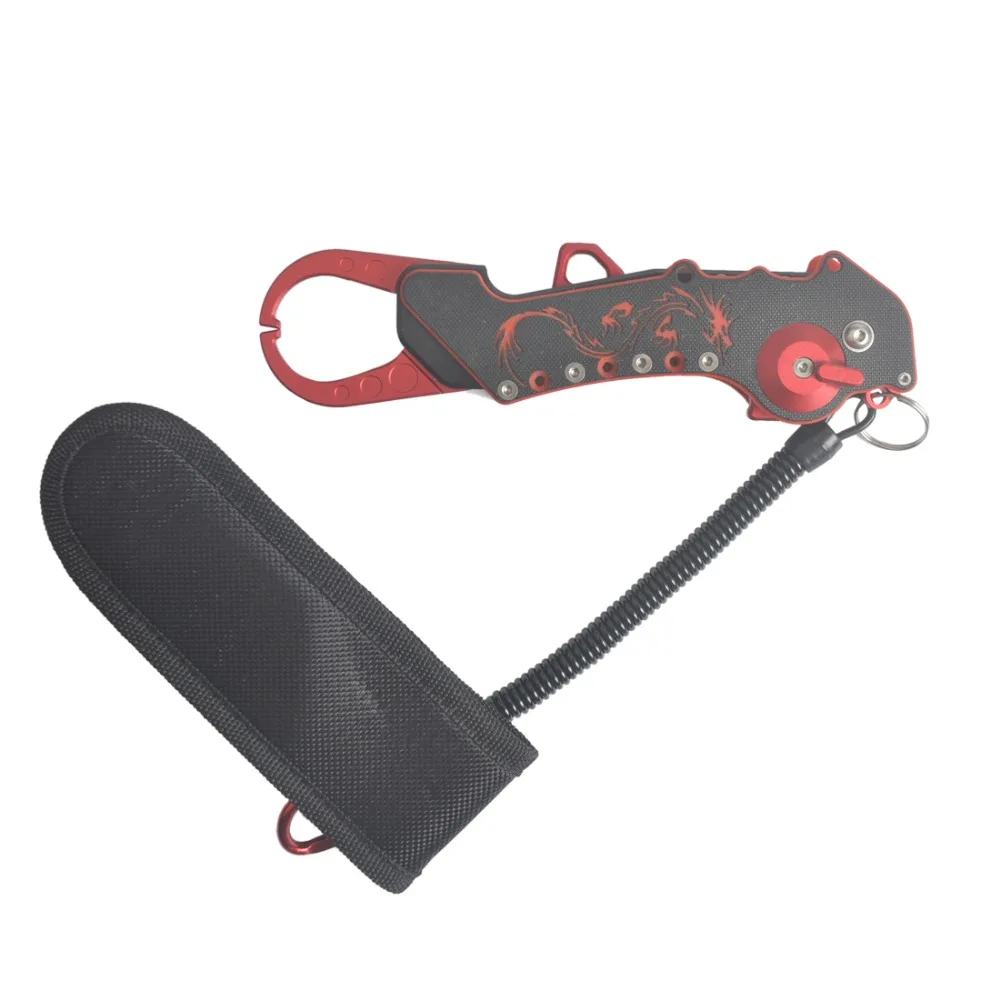 Pesca com Teste Equipamento de Pesca Alicates de Pesca de Alumínio Conjunto de Ferramentas de Pesca Padrão do Dragão Novo Conjunto Apertos Lábio Punho Alta Promoção Conjunto 31 pesca lábio apertos com padrão dragão lidar