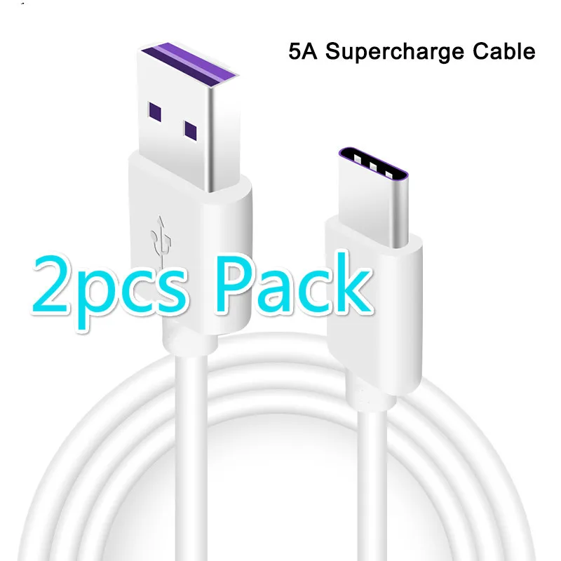 2 шт. в упаковке 5A супер кабель для зарядки USB type C быстрое зарядное устройство Шнур