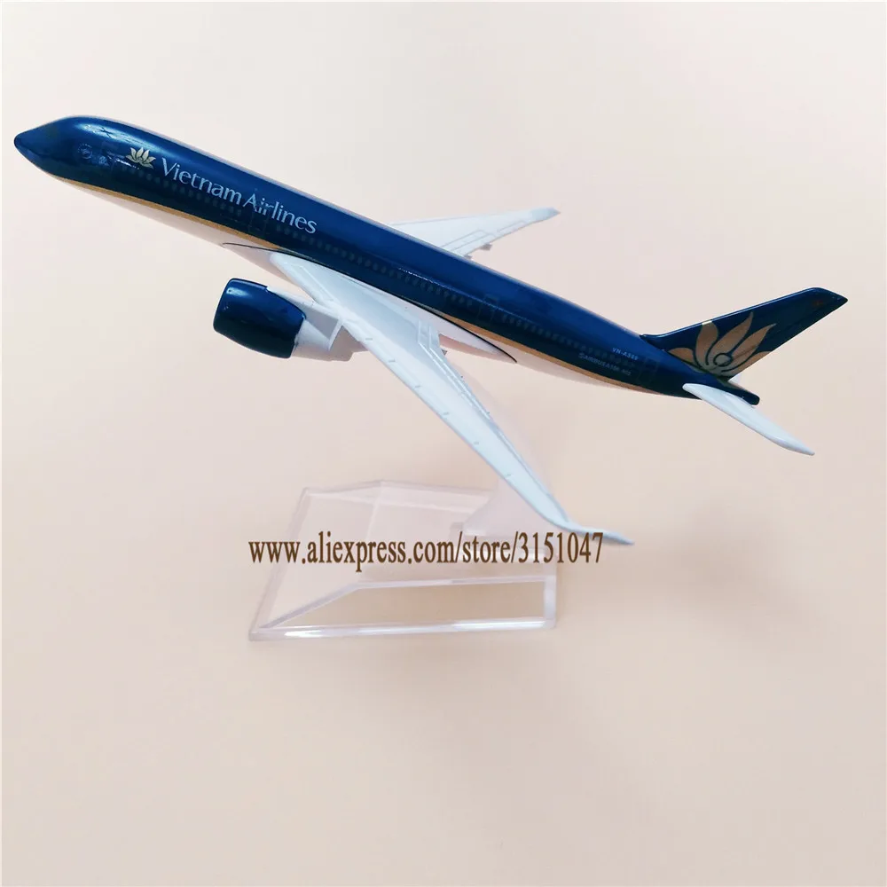 16cm Metal Air Vietnam Airlines Airbus 350 A350 Airline Plane Model Diecast Aircraft Airplane w Stand Gift | Дом и сад