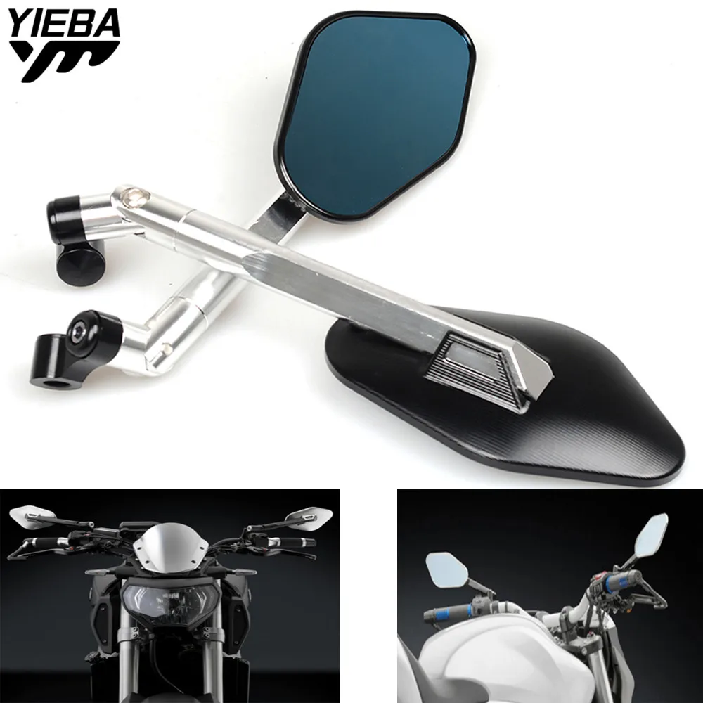 

Universal Motorcycle Rearview Mirrors Rear View Side Mirror FOR YAMAHA YZF R25 R15 R6 R125 kawasaki z750 Z800 FZ8 FZ1 FZ6R V-MAX