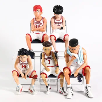 

Slam Dunk Hanamichi Sakuragi Rukawa Kaede Mitsui Hisashi Miyagi Ryota Akagi Takenori White Clothes Ver. PVC Figure Toy