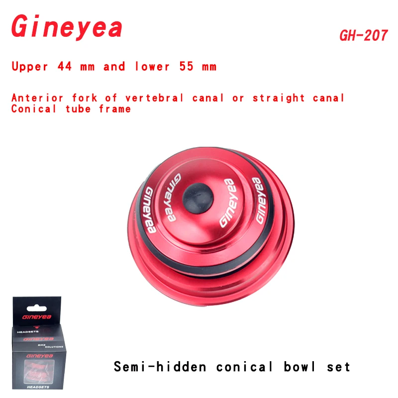 Gineyea-GH202 Mountain Bicycle Bearing Big Taper Tube Bowl Group 44 55 56mm Straight Pipe Fork Turn 1.5 Forceps