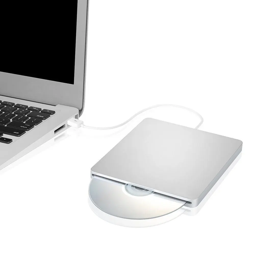 

USB 2.0 DVD Drive DVD RW Burner External Optical Drive Slot-in CD ROM Player Writer for Laptop Apple Macbook iMac OS X Computer