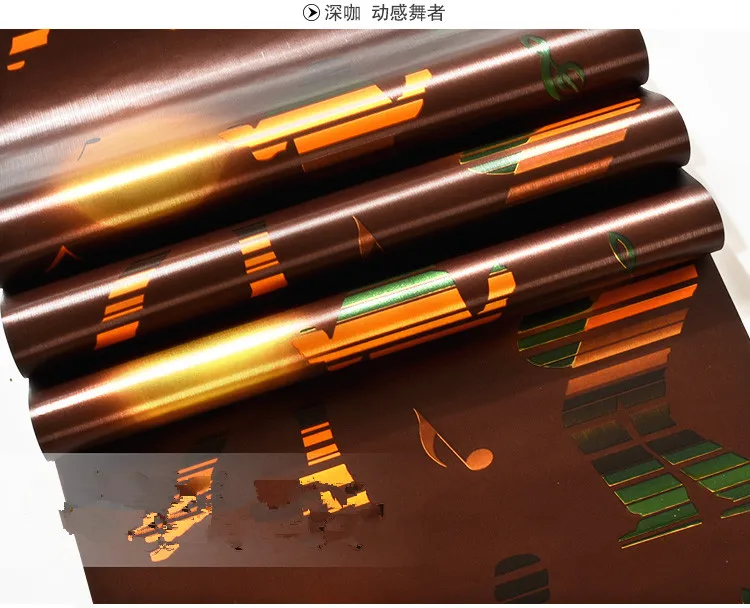 Wallpapers 3d flash wall covering hotel TV background wall corridor bar wallpaper pop music gold foil metal texture wall paper