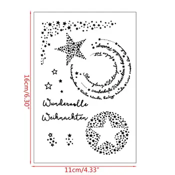 

2020 New German Star DIY Silicone Clear Stamp Cling Seal Scrapbook Embossing Album Decor,Seal for DIY scrapbooking