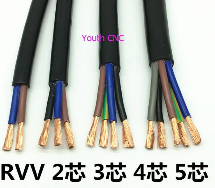 5 м/лот Электрический кабель ПВХ Куртка RVV КАБЕЛЬ 3*0,75, 3 ядра 0,75^ mm2 Электрические кабели, RVV гибкий кабель 3 ядра