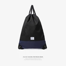 Надувающийся школьный рюкзак Королевского синего цвета на шнурке для подростков, Мужская водонепроницаемая сумка на шнурке, упаковка 137AI2017