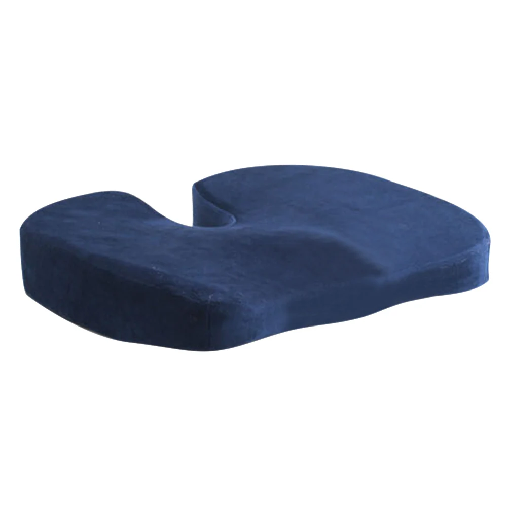 Navy Blue Traveling Coccyx Orthopedic Memory Foam Seat Cushion for