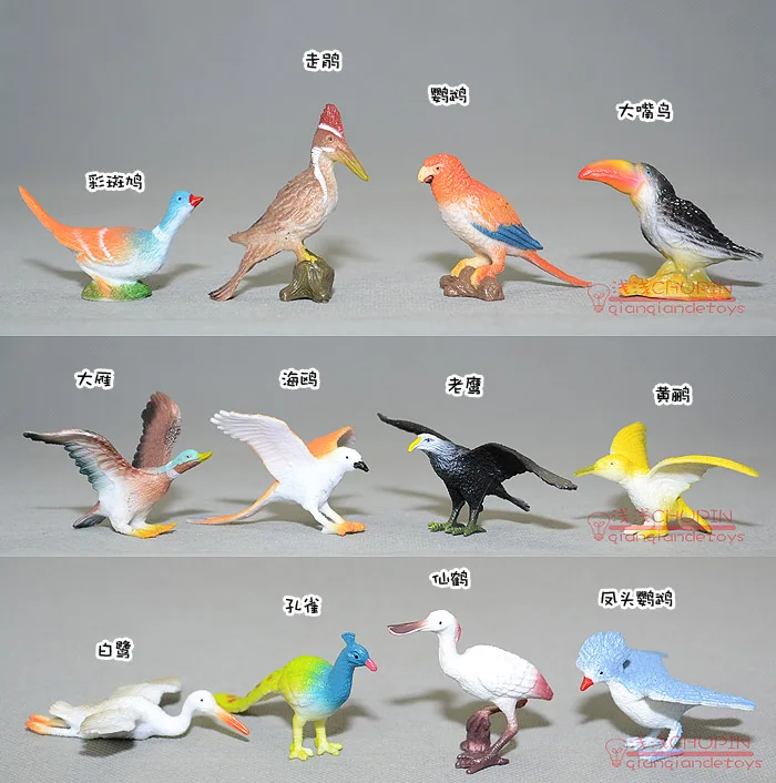 

Birds model toy! Parrot / Toucan / geese / Peacock / crane / Oriole / Eagle Action & Toy Figures