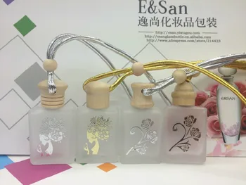 

MXJ01-15ML Quartet Frosting Bronzing Car Pendant Perfume Bottle Glass Bottle 100PCS/LOT