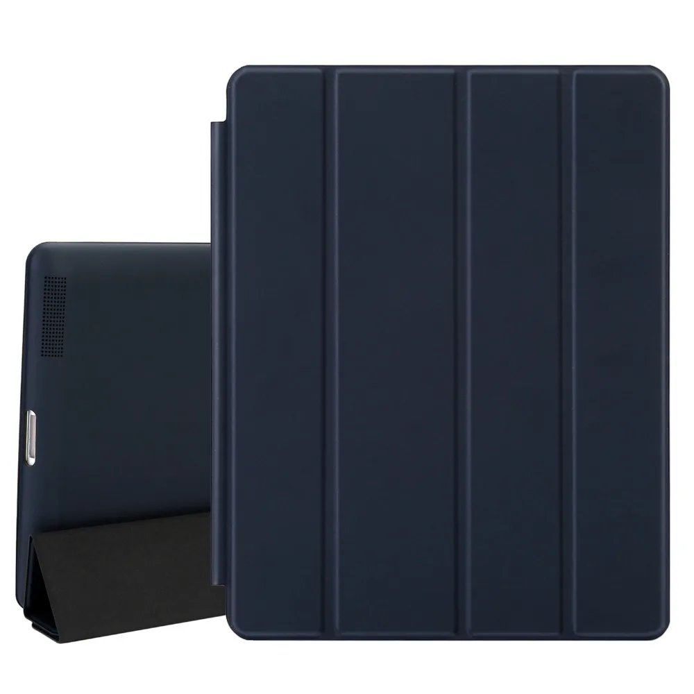 

Case For iPad 2 3 4, Magnetic Leather Smart Cover for Apple iPad 4th Generation 3rd Generation 2 with Rubberized Back Case Gift