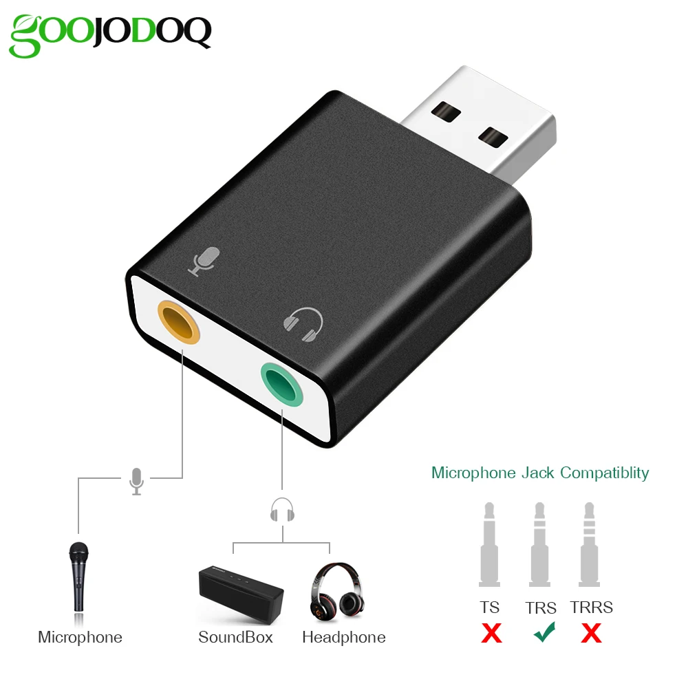 Купить 7.1 с USB звуковая карта внешний адаптер стерео аудио карты и ...