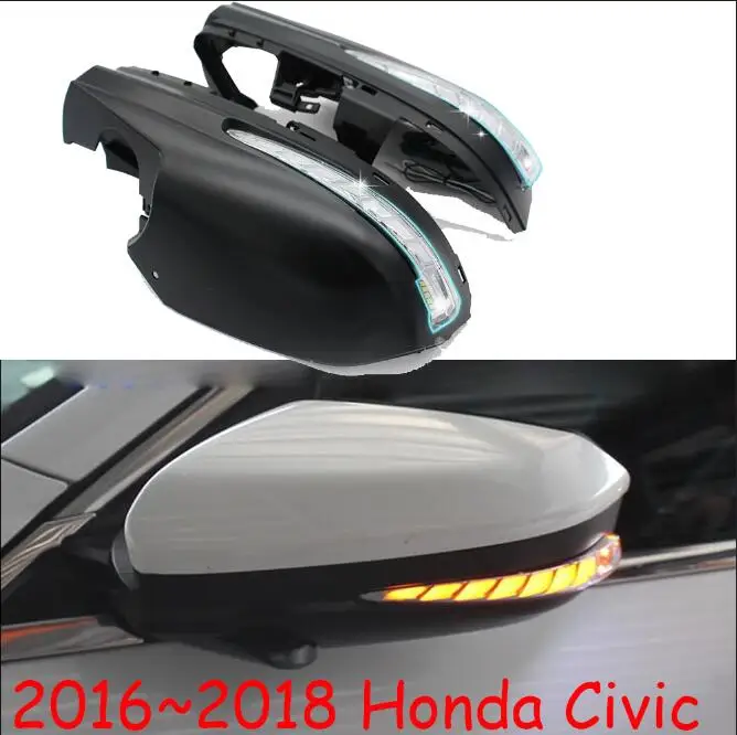 Динамический автомобильный Стайлинг для Honda Civic mirror light 10th автомобильные аксессуары противотуманная фара Civic светодиодный DRL Дневной свет - Цвет: dynamic