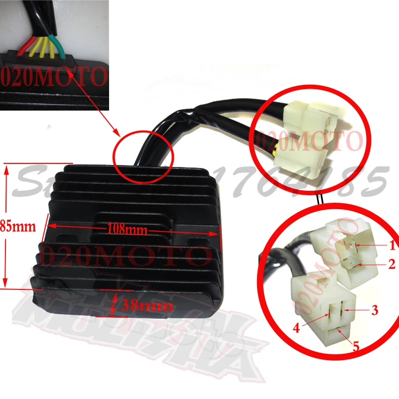5 Pin Voltage Regulator Rectifier Cfmoto 250Cc Moto C1 V5 250Cc Lkg250 Per Cf Moto