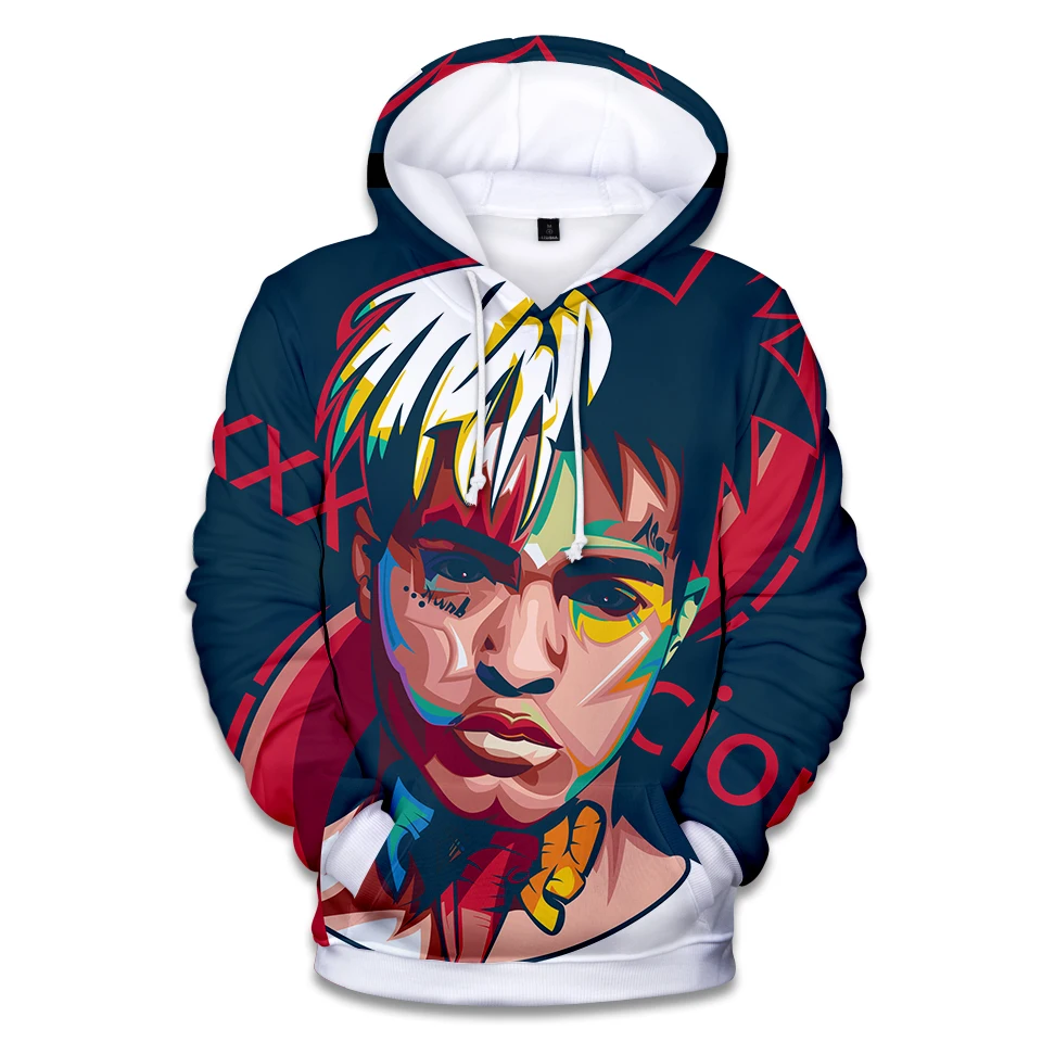 Aikooki Raper Xxxtentacion 3D hoodies Men/women With Hot Hip Hop Fashion 3D Print Men's Hoodies and Sweatshirt Xxxtentacion 4XL