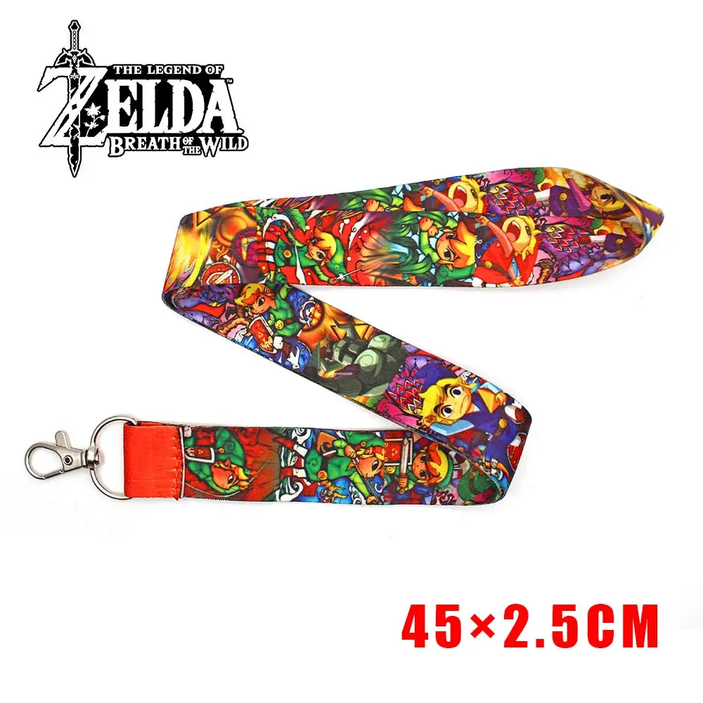 

The Legend of Zelda Phone Rope Link Pattern Game Key Lanyard Mobile Phone Neck Strap Badge Holder DIY Hang Rope Charm Lariat Toy