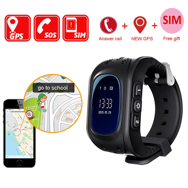 A Cute Color Kids Watches SOS Call SQ50 GPS Track Watch Location