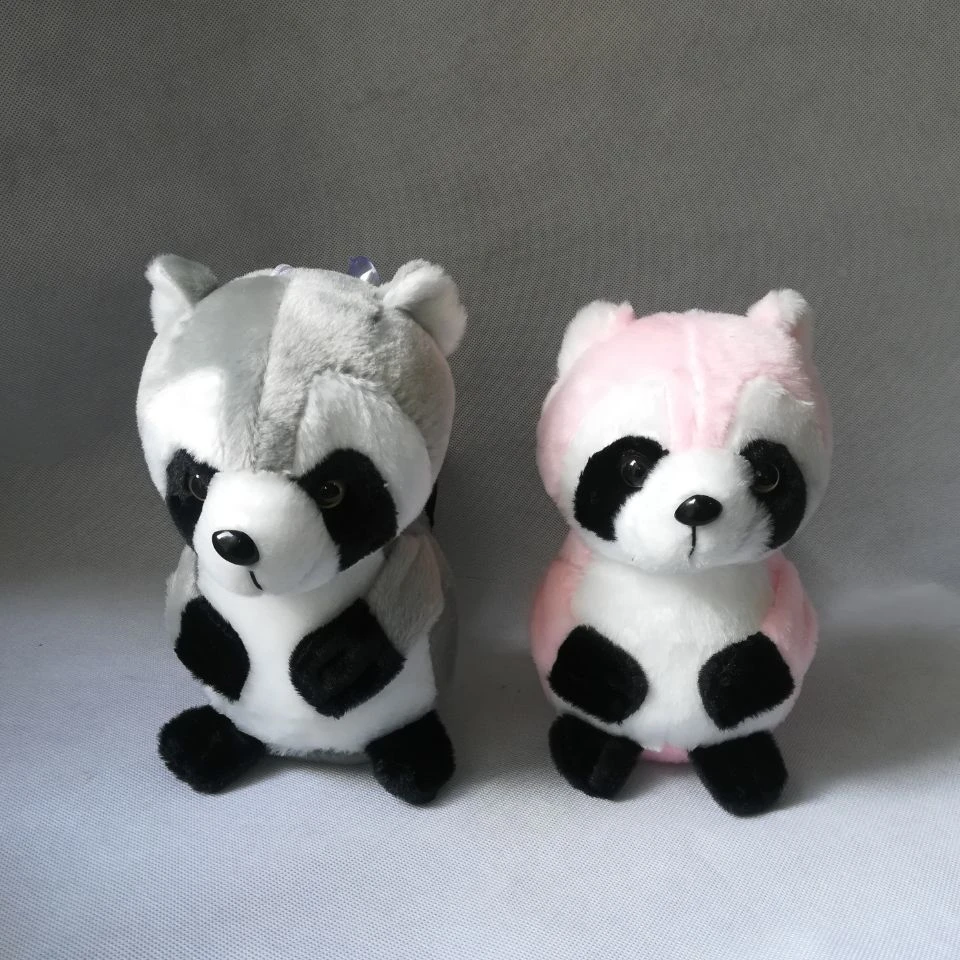 pink raccoon stuffed animal