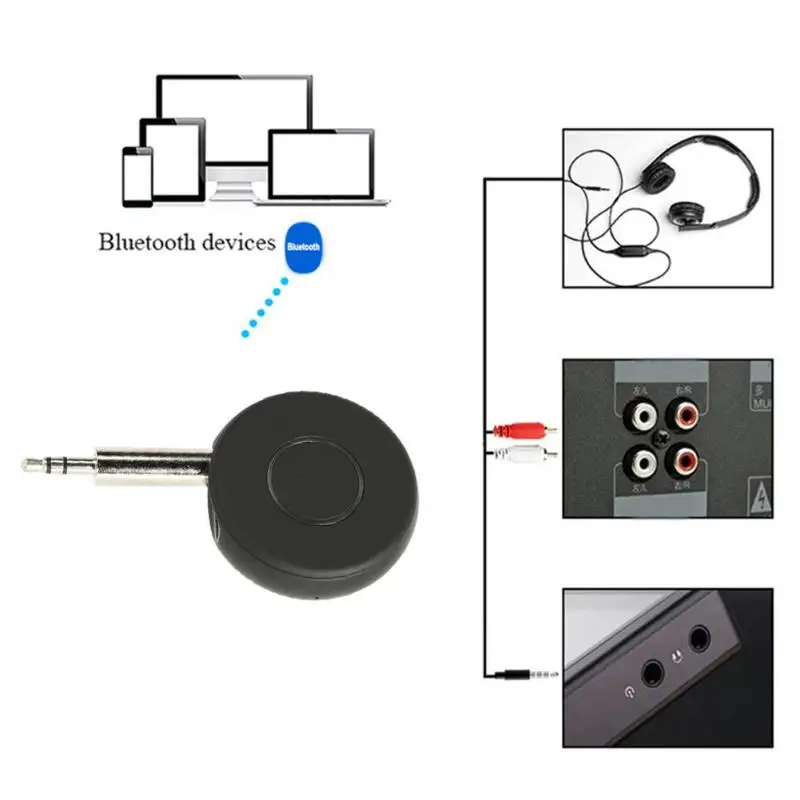 Беспроводной Bluetooth 5,0 аудио адаптер периферийное устройство со стерео-разъемом адаптер с USB кабель беспроводной музыкальный адаптер для