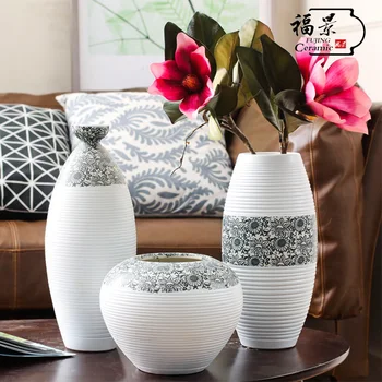 

Fu jing ground vase furnishing articles home decoration ceramic pottery sunflower flowers sitting room
