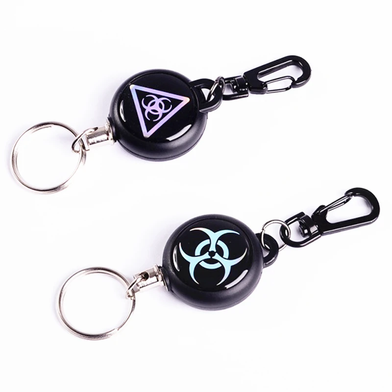 

1PC Steel Rope Burglar Tool Belt Money Retractable Key Recoil Ring Pull Chain Clip Keychain Key Chain Chaveiros Outdoor Tools