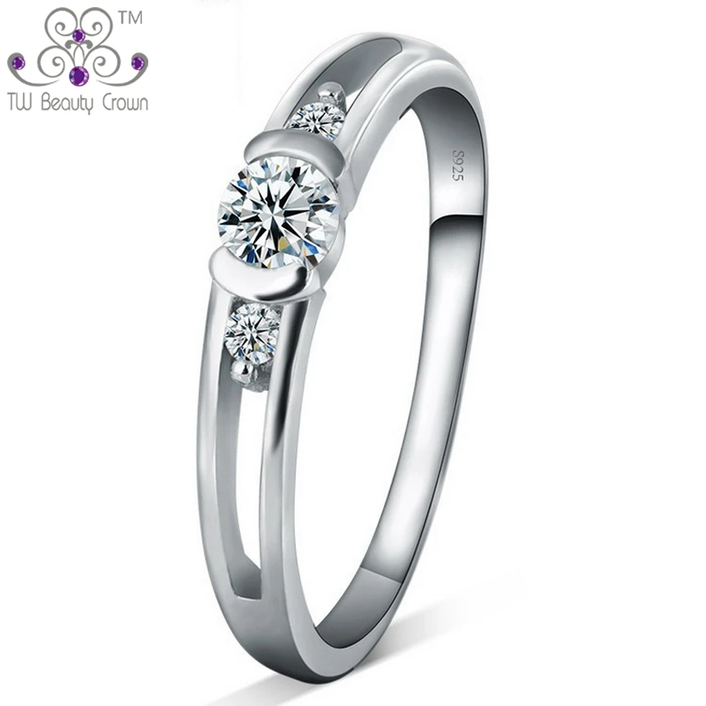 Женское кольцо из серебра 925 пробы с фианитом 1 шт.|finger ring|rings for womenring |