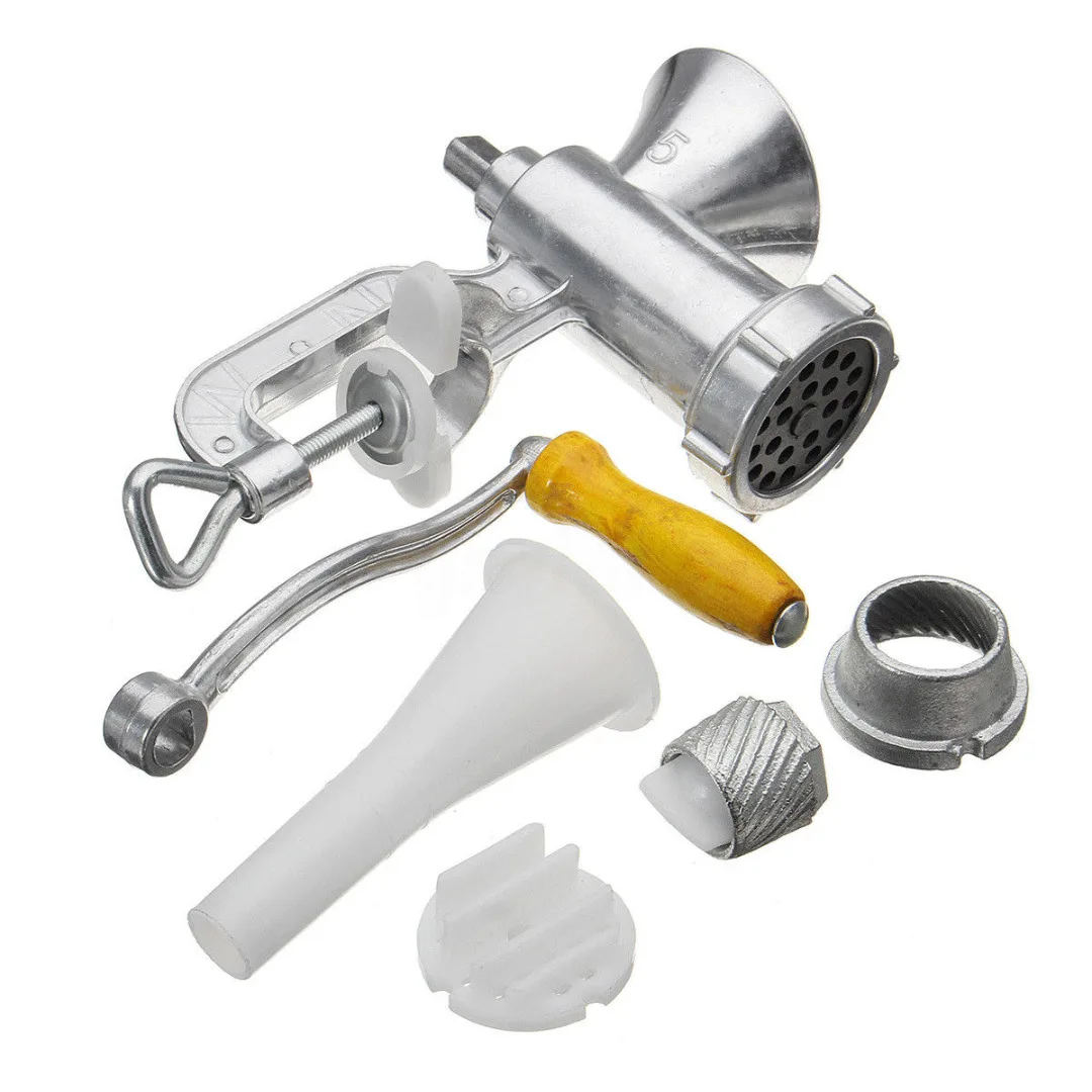 New Manual Mincer Meat Grinder Pasta Maker Hand Operated Beef Sausage Maker Kitchen Aluminum alloy