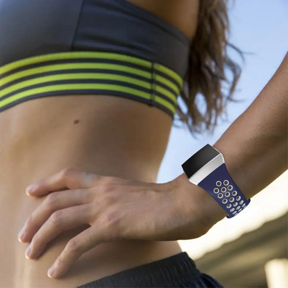 Модный двухцветный спортивный силиконовый браслет ремешок для Fitbit Ionic SmartWatch Watachband Спортивные товары аксессуары