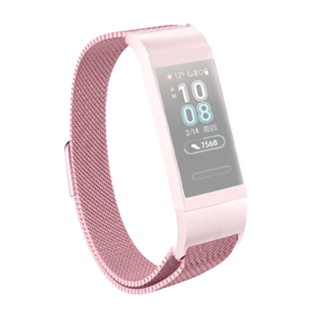 Смарт-часы Smartband Ремешок Универсальный металлический браслет сменный ремешок для huawei 3/3PRO Смарт-часы браслет ремешок - Цвет: Rose Gold