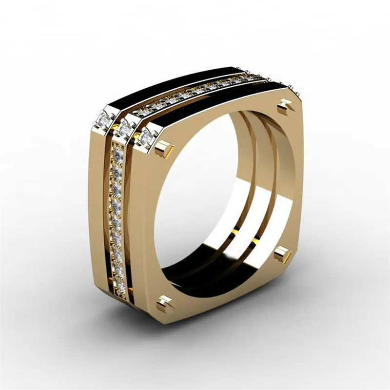 

Yobest Luxury Crystal Rings for Women Rose Gold Color Shine Zircon Finger Ring Female Wedding Jewelry