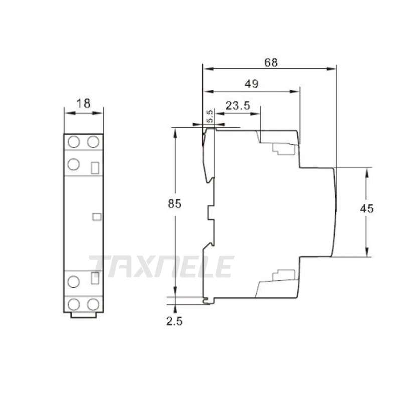 Din Rail AC контактор для дома Американская классификация проводов 2р 16A 25A 220 V/230 V 50/60HZ 2NO 2NC 1NO1NC для домашние тапочки для гостиниц