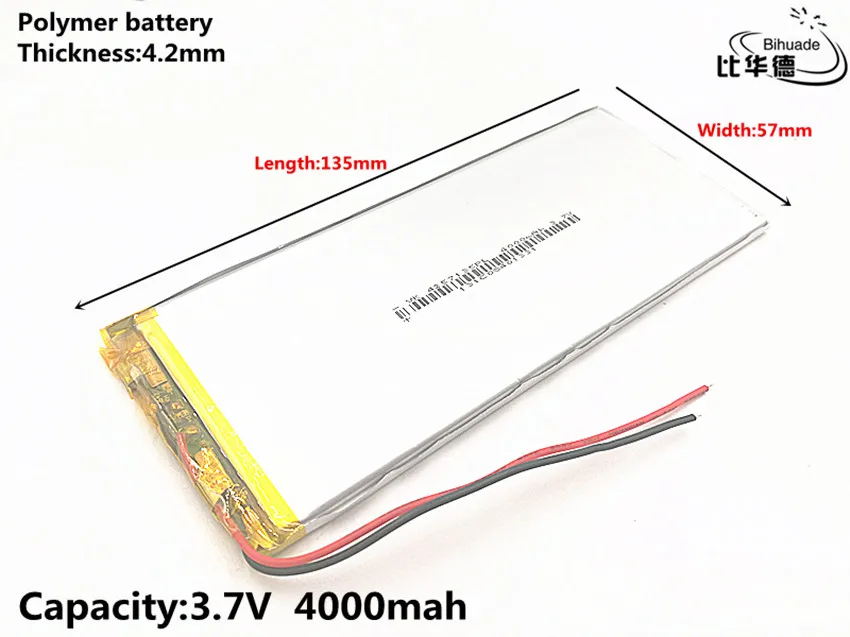 1pcs/lot Good Qulity 3.7V 4000mAH 4257135 Polymer lithium ion / Li-ion battery for TOY POWER BANK GPS mp3 mp4 | Электроника