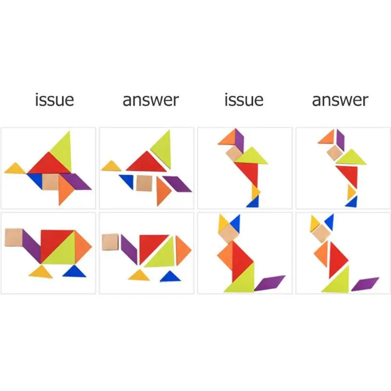 Перспективность творчество развивается деревянные игрушки 3D головоломка Танграм тетрис обучения Обучающие головоломки игрушка для