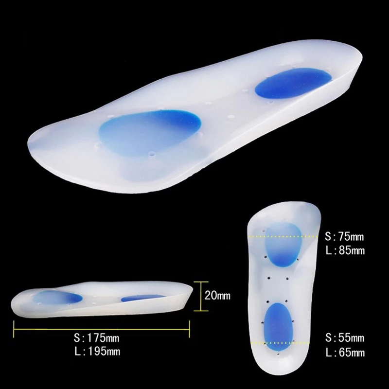 3/4 длина, медицинский класс, силиконовые стельки, шпоры для пяток, ахиллесовые сухожилия, облегчающие Уход за ногами, обувные подушечки, подошвенные фасцииты, шаблоны