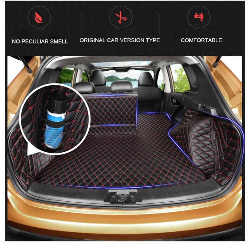 For Nissan Qashqai J11 2017 2016 2015 2014 Custom Car Trunk Mat Cover Rug Leather Auto Rugs Cars Interior Floor Mats Accessories (7)