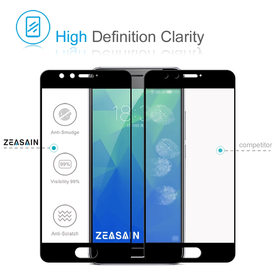 Original ZEASAIN Full Cover Tempered Glass for Meizu M5S M5 S Meilan 5S Screen Protector Anti Scratch Protective Glass Film 2.5D (3)