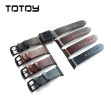TOTOY, Italy Wax Leather Apple Watch Leather Watchbands, 38MM 42MM Soft Retro Calfskin Style, Men's Strap, Fast Delivery TOTOY, Italy Wax Leather Apple Watch Leather Watchbands, 38MM 42MM Soft Retro Calfskin Style, Men's Strap, Fast Delivery
