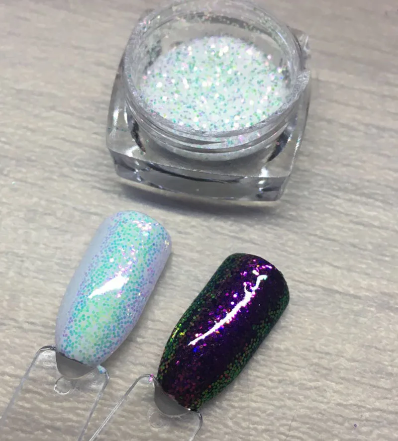 3 boxes Pixel Effect Nail Glitters Mermaid 3 Colors Glitter Sequins Iridescent Nail Sparkle Manicure Makeup Nail Art Decoration