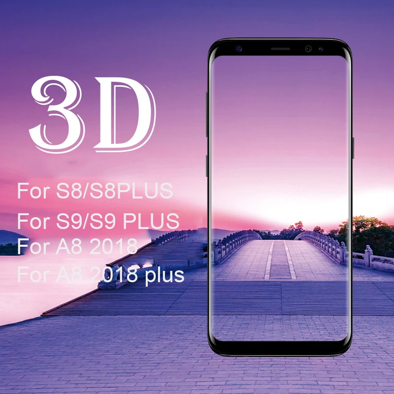 Suntaiho 3D изогнутое полное покрытие закаленное стекло для samsung Galaxy A6 Plus Защита экрана для Galaxy A8 S7edge S8 S9 Plus A5