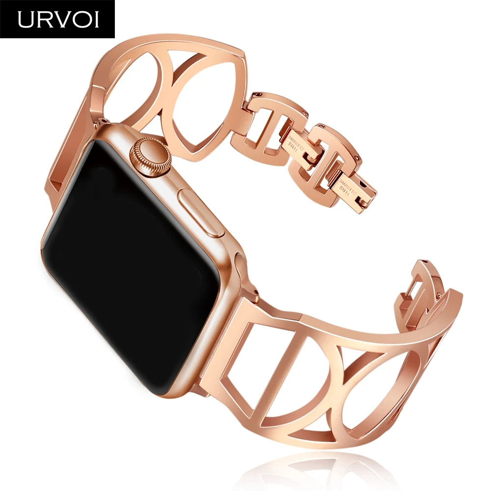 URVOI браслет для Apple Watch манжета девочек модная цепочка из нержавеющей стали