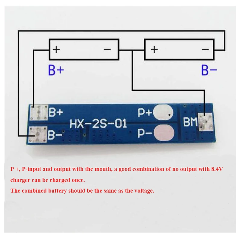 1 шт. 2 S 5A 7,4 V/8,4 V 18650 литиевая батарея зарядное устройство плата литий-ионная батарея Зарядка BMS над зарядным модулем