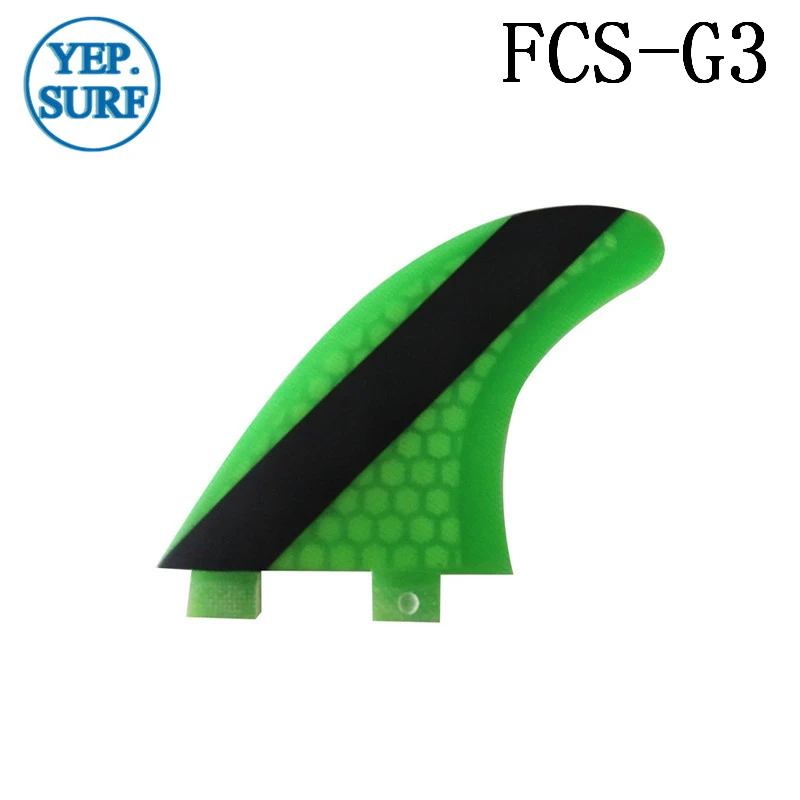 Плавники для серфинга Quilhas FCS плавники G3 зеленый сотовый плавник для серфинга FCS G3 плавник из стекловолокна