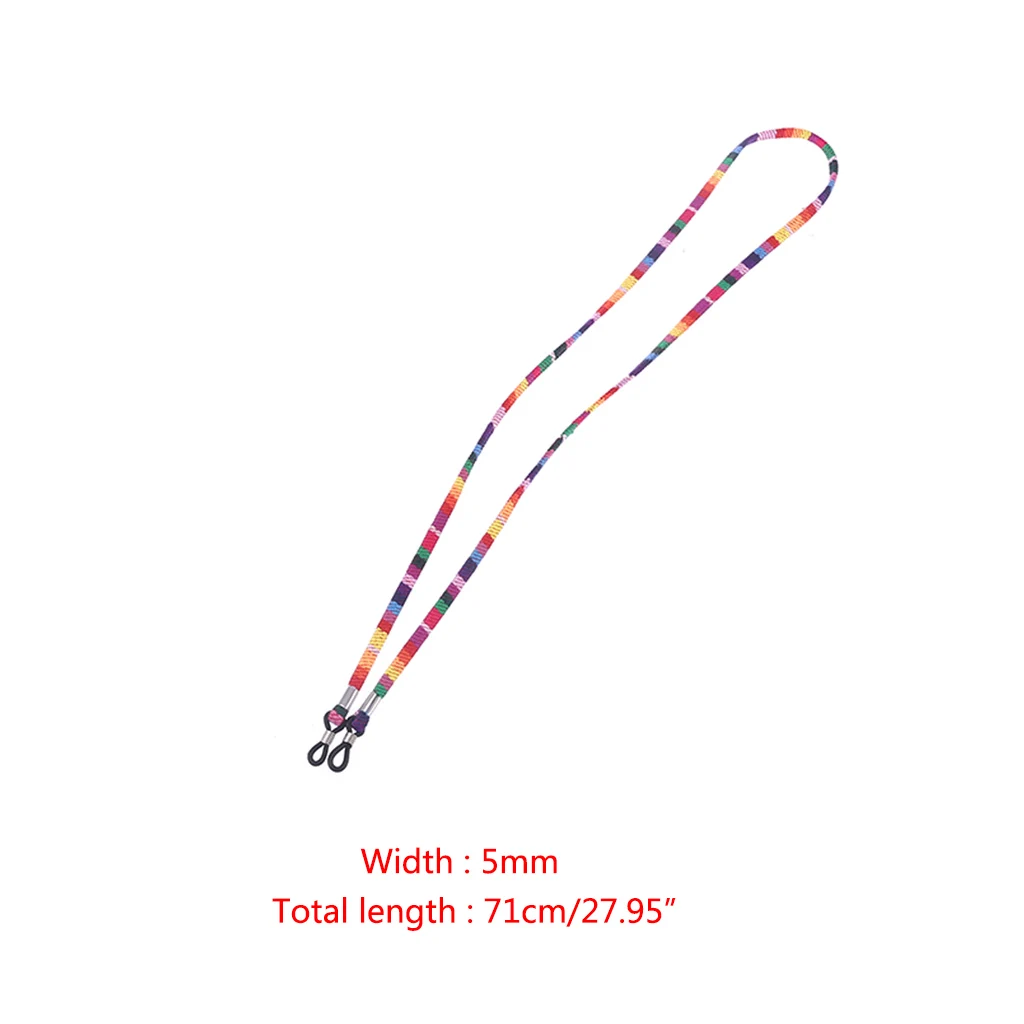 Этнический стиль Солнцезащитные очки хлопок шеи шнур Фиксатор ремень случайный цвет