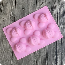 Silicone Mold Mickey Mouse Shape Cake Chocolate Cookies Baking Mould Ice Cube Soap Molds Tray Bakware Cake Tool