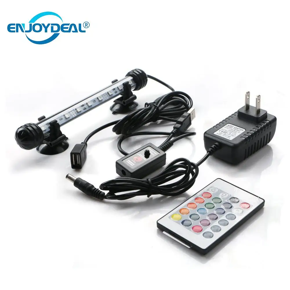 

EU US Plug RGB Aquarium Fish Tank LED Tube Lamp Submersible Light Bulbs Tubes 5050 SMD Aquarium Lighting With Wireless Remote Y7