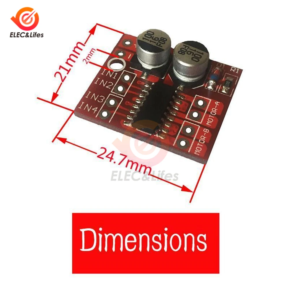 3 шт. 1.5A 2 Way DC драйвер двигателя плата привода L298N L298 двойной h-мост ШИМ шаговый контроллер скорости модуль драйвера для Arduino