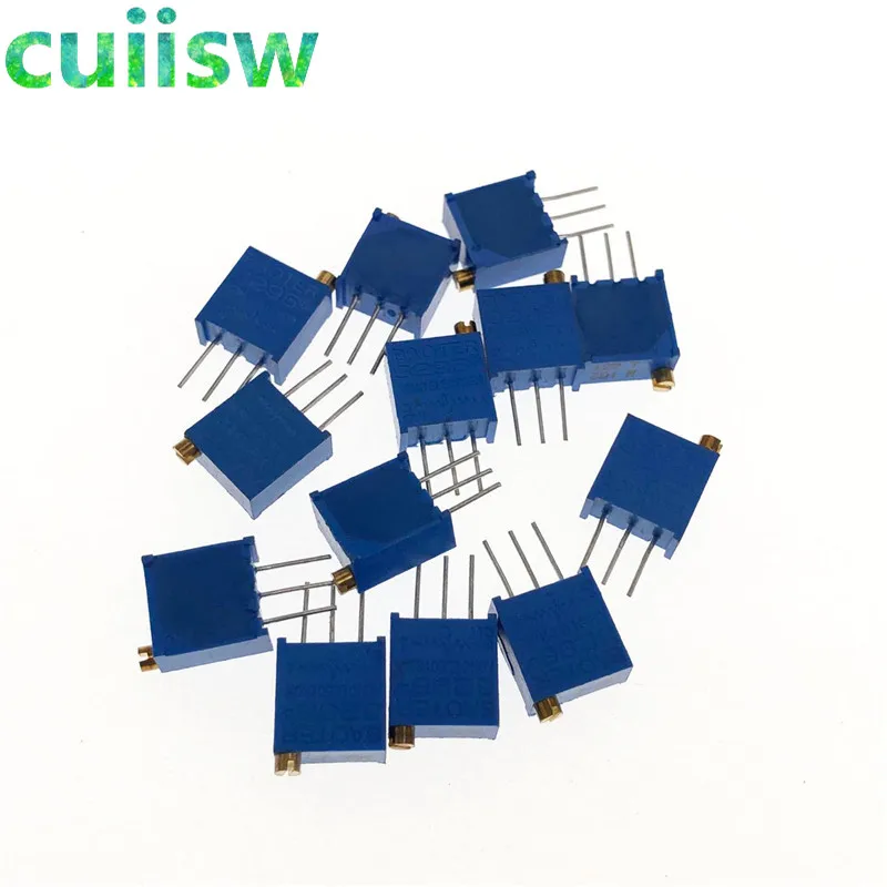

13Pcs/Lot 3296W Multiturn Trimmer Potentiometer Kit High Precision 3296 Variable Resistor kit 100R-1M ecah 1pcs=13PCS